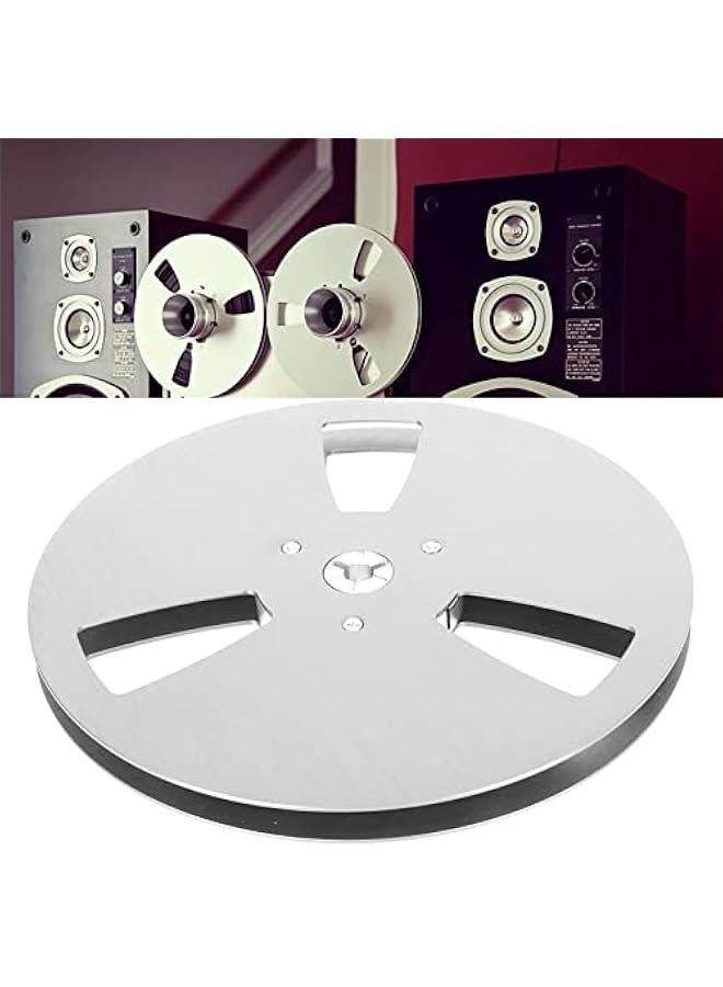 1/4 7 Inch Empty Reel, Modern Classic Sound, Aluminum Alloy 3 Hole Opening Machine Part Tape Takeup Reel for TEAC, Easy Installing Reel with Less Noise (Silver)  - Image 3