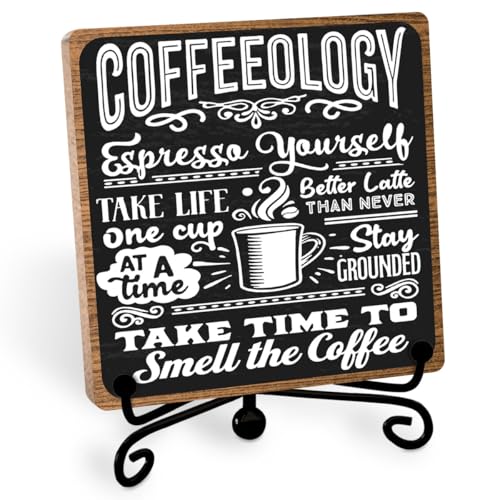 Toerifer Funny Coffee Bar Accessories - Table Decorations & Desk Shelf Cubicles for Coffee Bar Decoration - Image 1