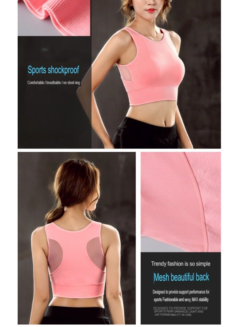 AROAQ Full Coverage Longline Sports Bra, Shockproof Fitness Yoga Running Sports Bra,  Seamless Quick-drying Medium Impact Push Up Tank Top For Yoga Gym Workout, (Size M, Green) - Image 2