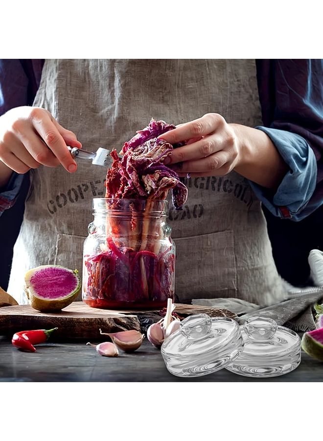 4 Pcs Glass Fermentation Jar With Weighing Scale And Easy Grip Handle Suitable For Wide Mouth Mason Jars Pickle Jars For Home Brewing Transparent Durable And Reliable - Image 2