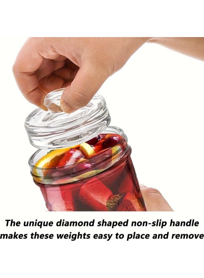 4 Pcs Glass Fermentation Jar With Weighing Scale And Easy Grip Handle Suitable For Wide Mouth Mason Jars Pickle Jars For Home Brewing Transparent Durable And Reliable - Image 5