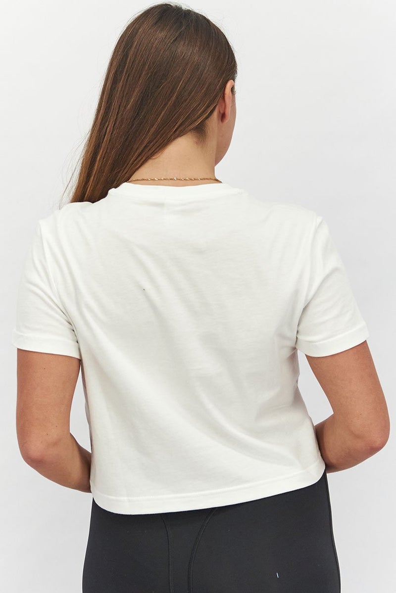 Reebok Women Regular Fit Short Sleeve Outdoor Tops, White Combo - Image 4