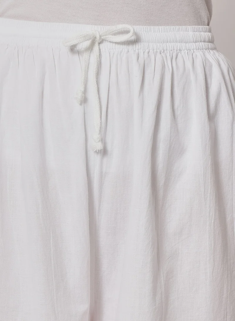 Alaya Hand Embroidered Chikankari Women White Pant-AL3570