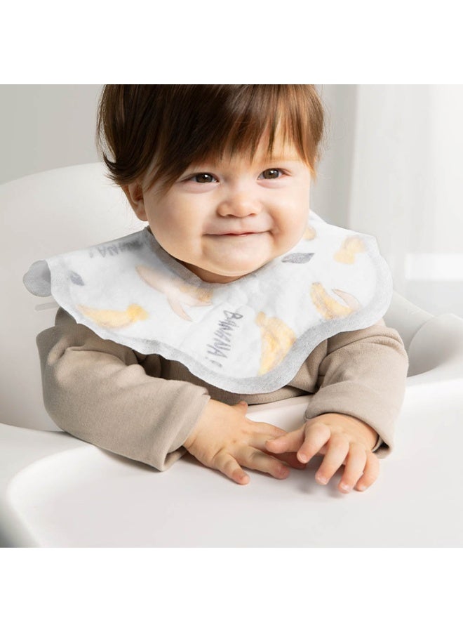 Babycare - Disposable Saliva Towel 20pcs - Lorca Banana Yellow Design - Image 4