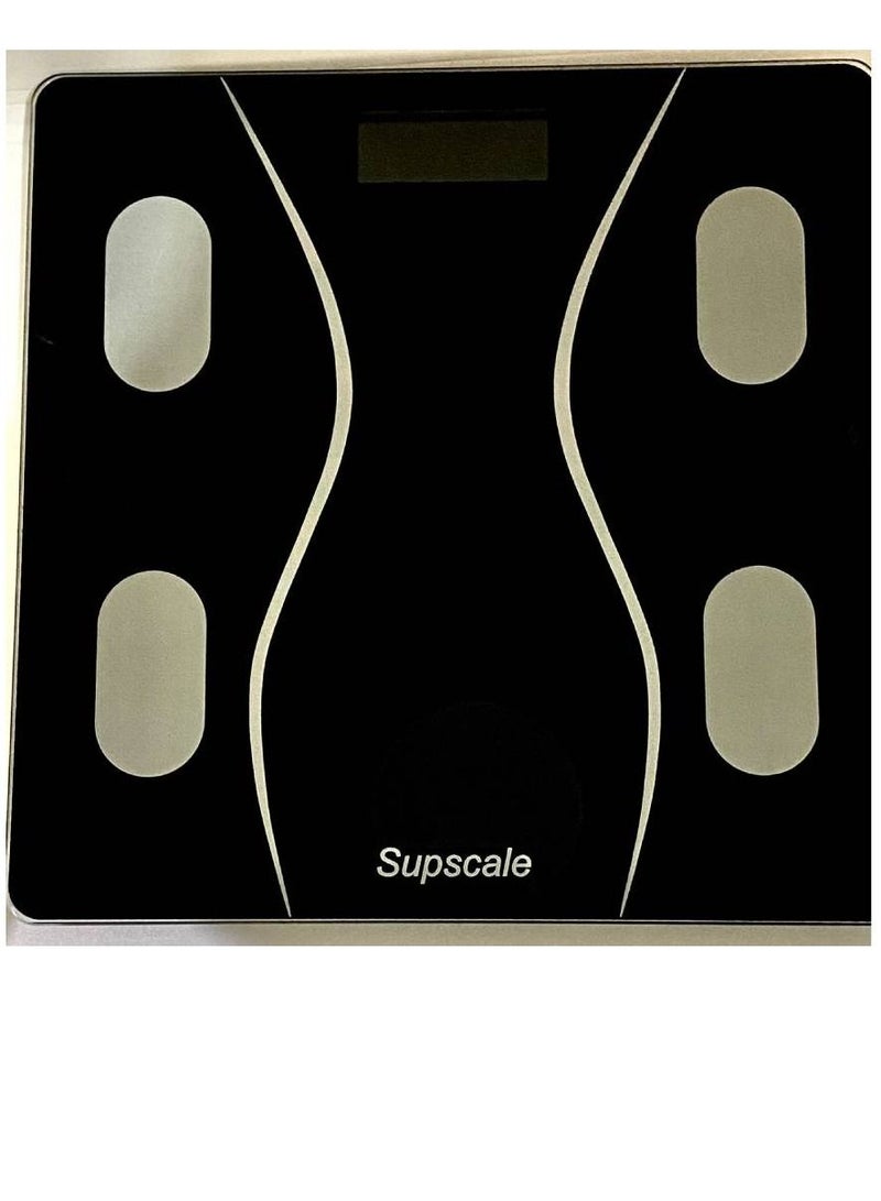 Generic Bluetooth Body Fat Digital Scale - LED Display smart Mini Body Fat Analyzer Bluetooth Digital Weight Bathroom Scale Body Composition Analyzer with Cell Phone APP Wireless Digital Bathroom Smart BMI Sc - Image 1