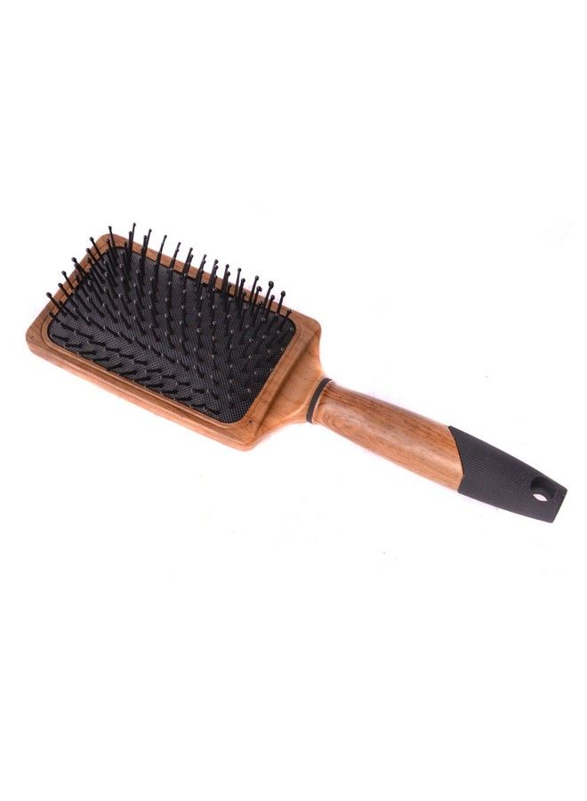 FOK Wooden Rectangular Cushion Paddle Hair Brush - Image 2