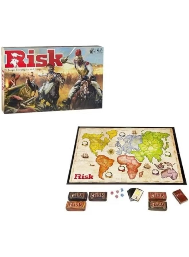 Risk Board Strategy Game - A classic battle board strategy war game with updated characters, improved task cards, and war chests. Suitable for children aged 10 and up, for family and friends, and for 2 to 5 players. - Image 1