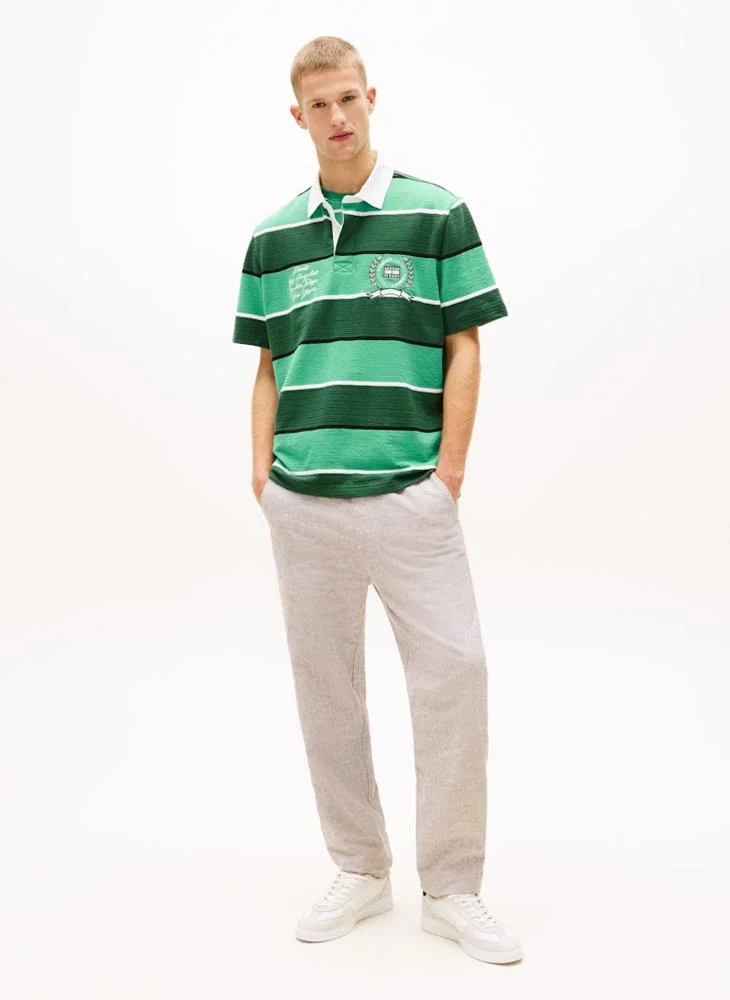 TOMMY JEANS  Sonny Tapered Leg Linen Blend Chinos for Men | Best Price UAE
