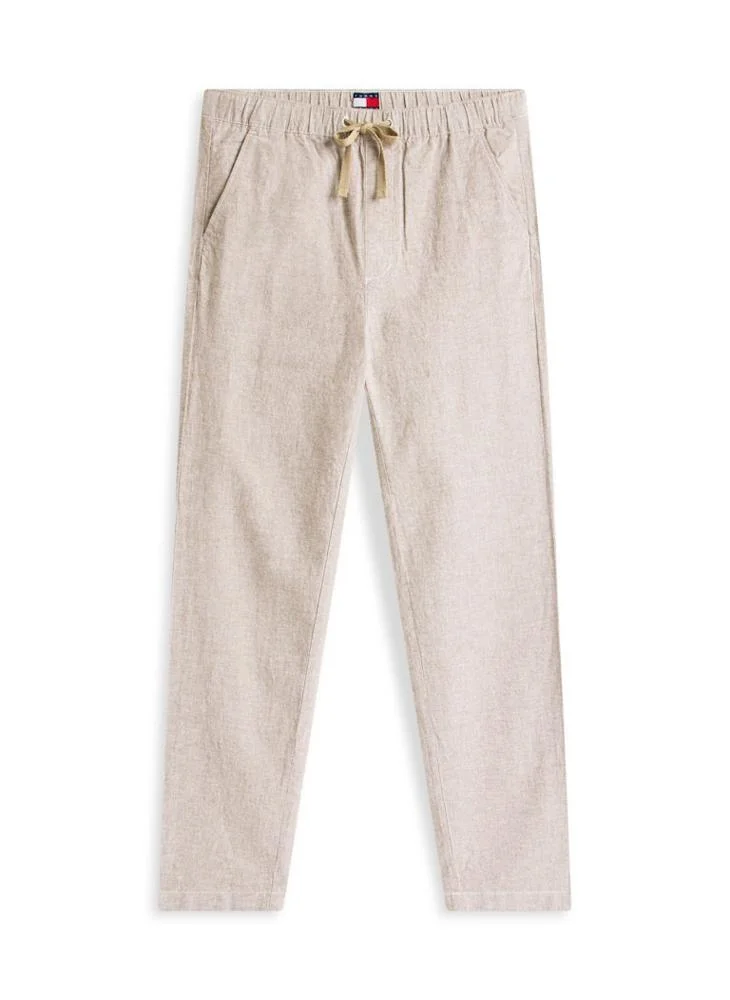 TOMMY JEANS  Sonny Tapered Leg Linen Blend Chinos for Men | Best Price UAE