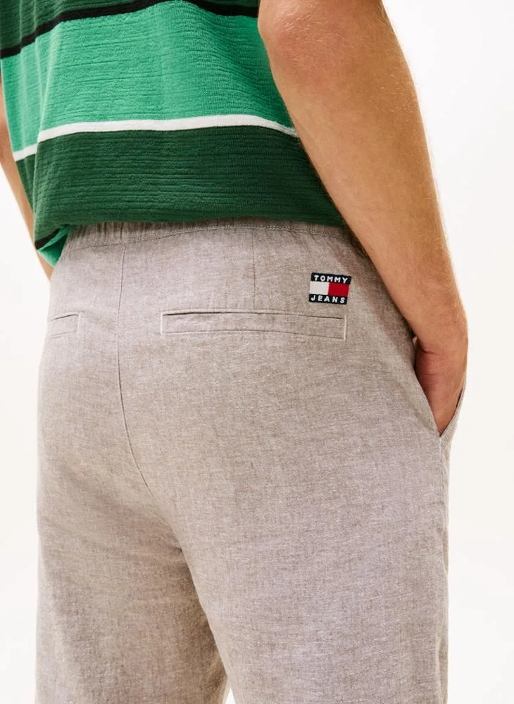 TOMMY JEANS  Sonny Tapered Leg Linen Blend Chinos for Men | Best Price UAE