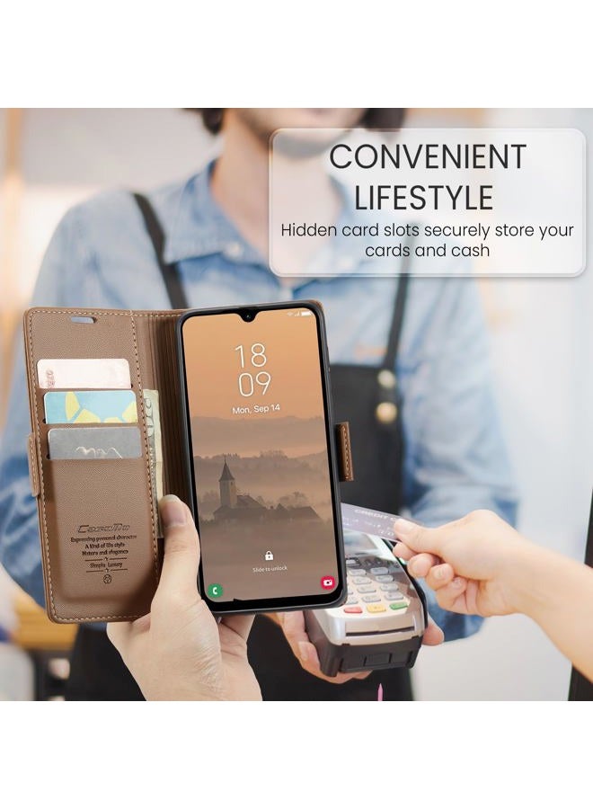 Rerzoiro حافظة لهاتف سامسونج جالاكسي A26 5G، حماية RFID، حافظة محفظة جلدية PU فاخرة، حافظة قابلة للطي مع قاعدة مغناطيسية، مقاومة للصدمات، لون بنفسجي - Image 4
