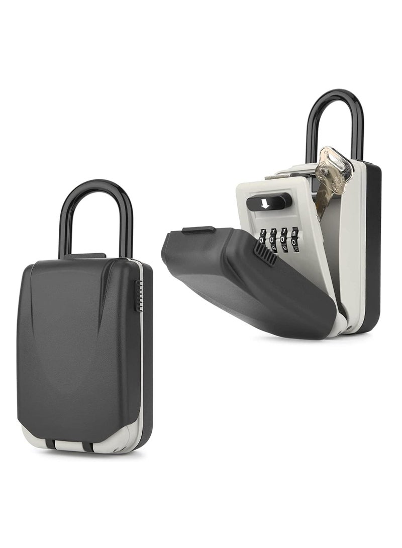 SYOSI Key Lock Box for Outside, Lock Box for House Keys, Key Lockbox for Key Storage Outdoor, 4 Digit Combination Lock Box for Realtors Garage Spare Keys - Image 1