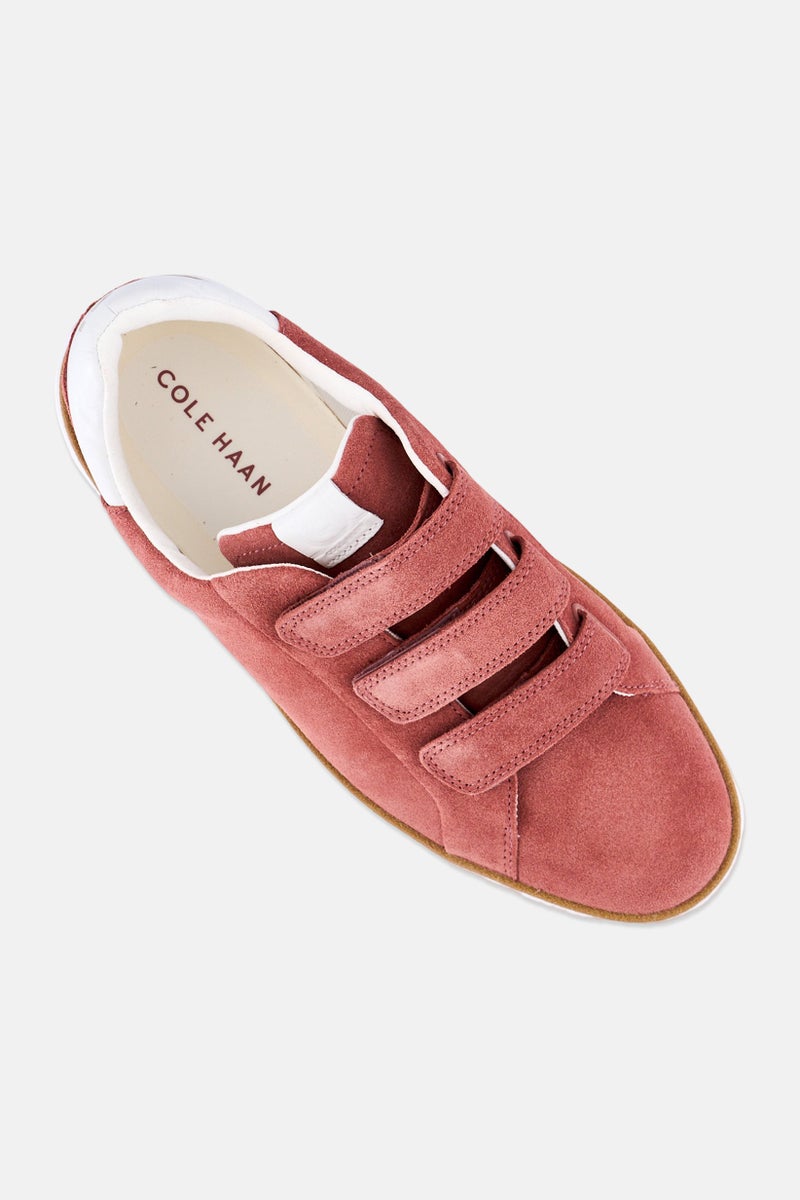 COLE HAAN Women Velcro Suede Casual Sneakers, Rouge - Image 3