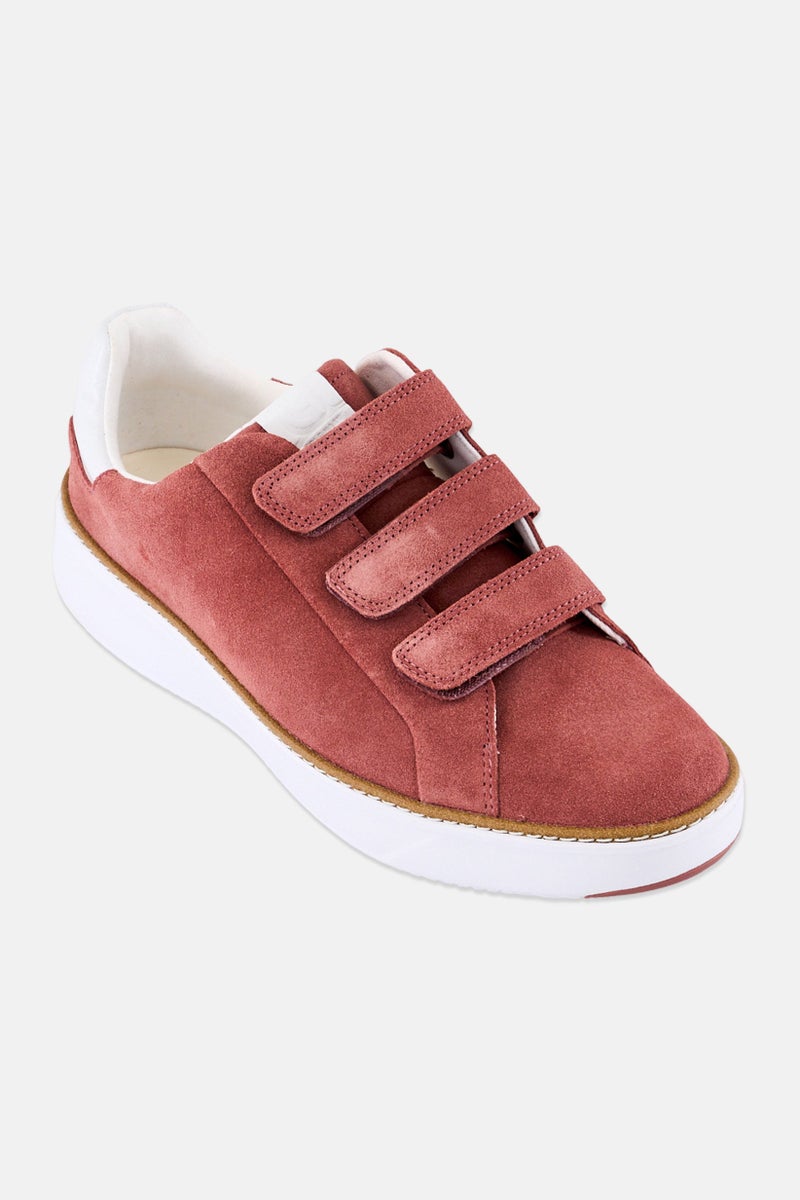 COLE HAAN Women Velcro Suede Casual Sneakers, Rouge - Image 1