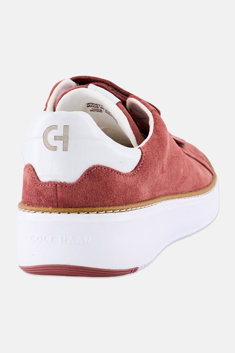 COLE HAAN Women Velcro Suede Casual Sneakers, Rouge - Image 4