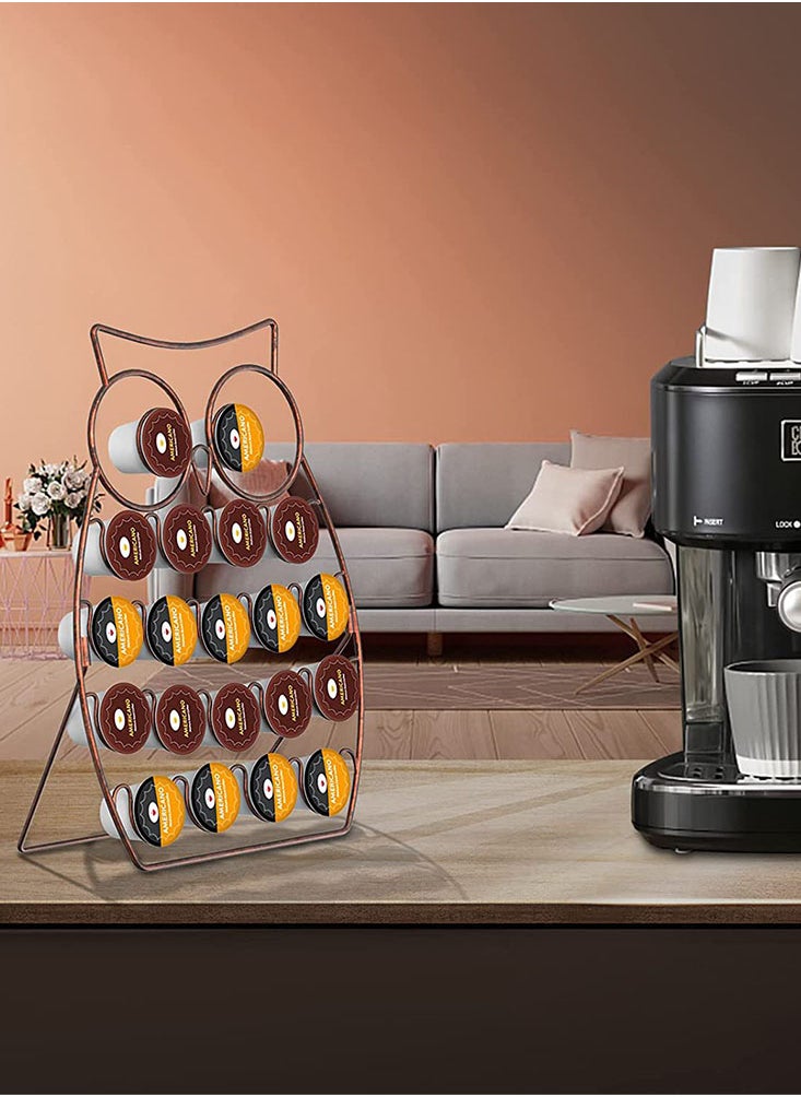 Perfii K-Cup Organizer For Home Kitchen Storage Owl Design with 20 Pods Capacity, Neat and Convenient Coffee Pod Storage  - Image 4