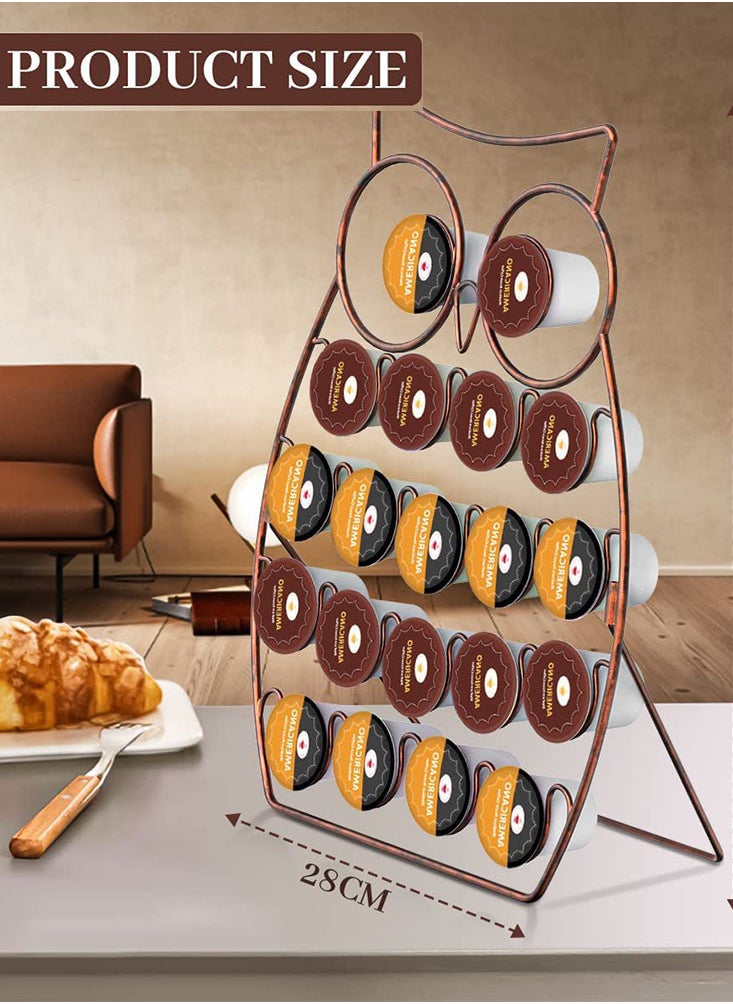 Perfii K-Cup Organizer For Home Kitchen Storage Owl Design with 20 Pods Capacity, Neat and Convenient Coffee Pod Storage  - Image 5