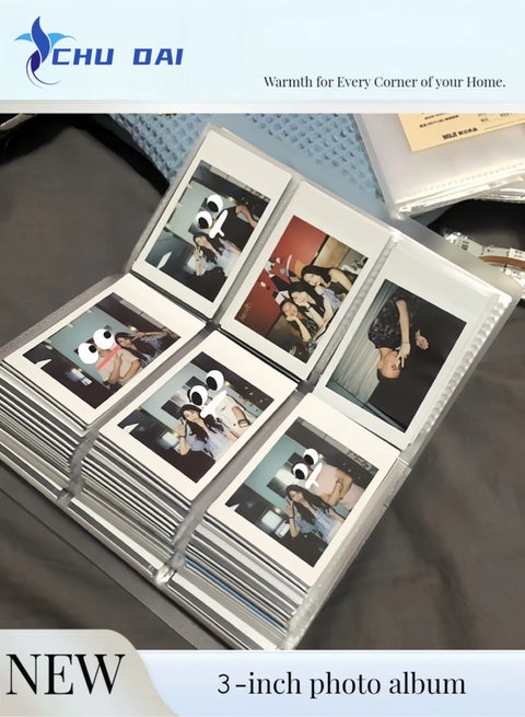 Mini Polaroid Photo Album 2x3 Inch 120 Pockets(240 Sheets) Photo Book for Fujifilm Instax Mini Camera Collector DIY, White