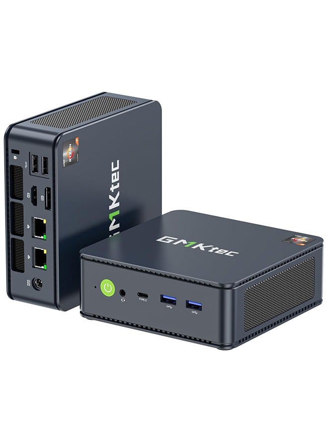 جمكتيك جي إم كيه تك M5 بلس حاسوب ألعاب ميني Ryzen 7 5825U (ترقية 5700U)، ذاكرة عشوائية 16 جيجابايت، قرص SSD سعة 512 جيجابايت، ويندوز 11 برو، LAN مزدوج NIC 2.5GbE، حواسيب سطح المكتب، عرض ثلاثي بدقة 4K، WiFi 6E، USB3.2، USB-C، Bluetooth 5.2، DP، HDMI 2.0 - Image 1