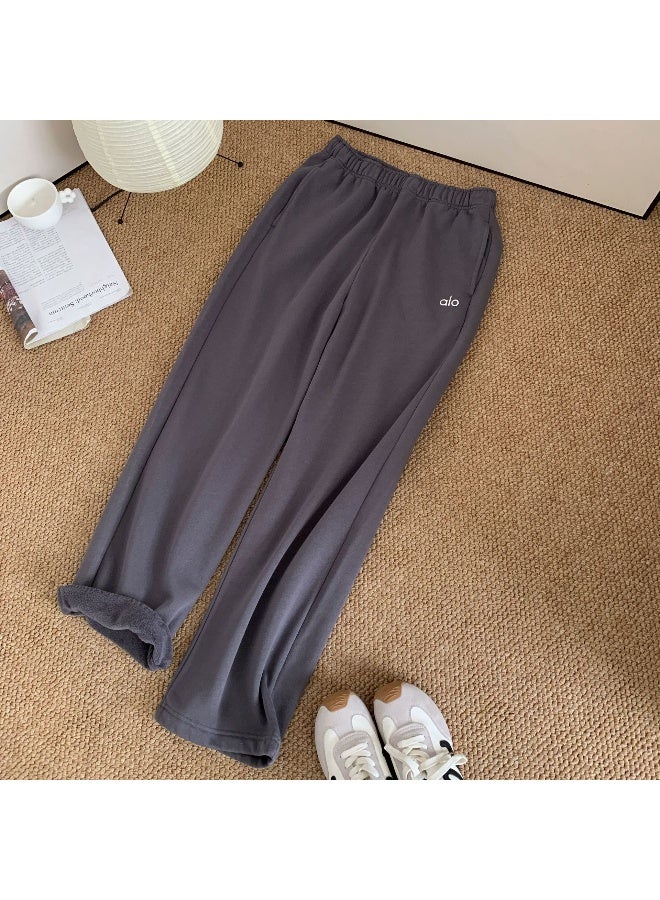 Alo Yoga Alo Fall/Winter Solid High-Waisted Active Leisure Pants - Minimalist Versatile Design