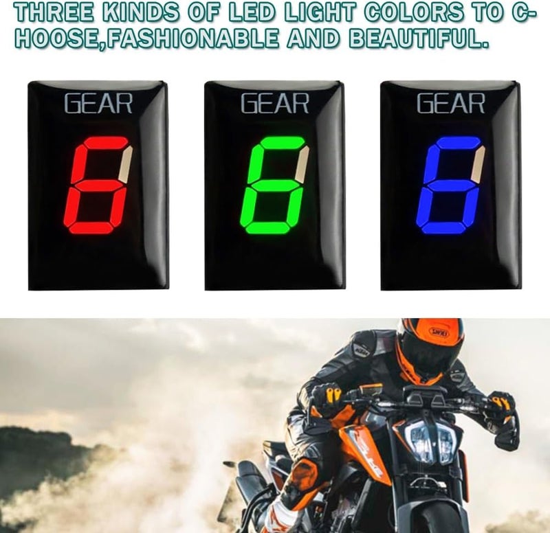 Wivplex Motorcycle Gear Display Indicator - Red Bracket - Image 2