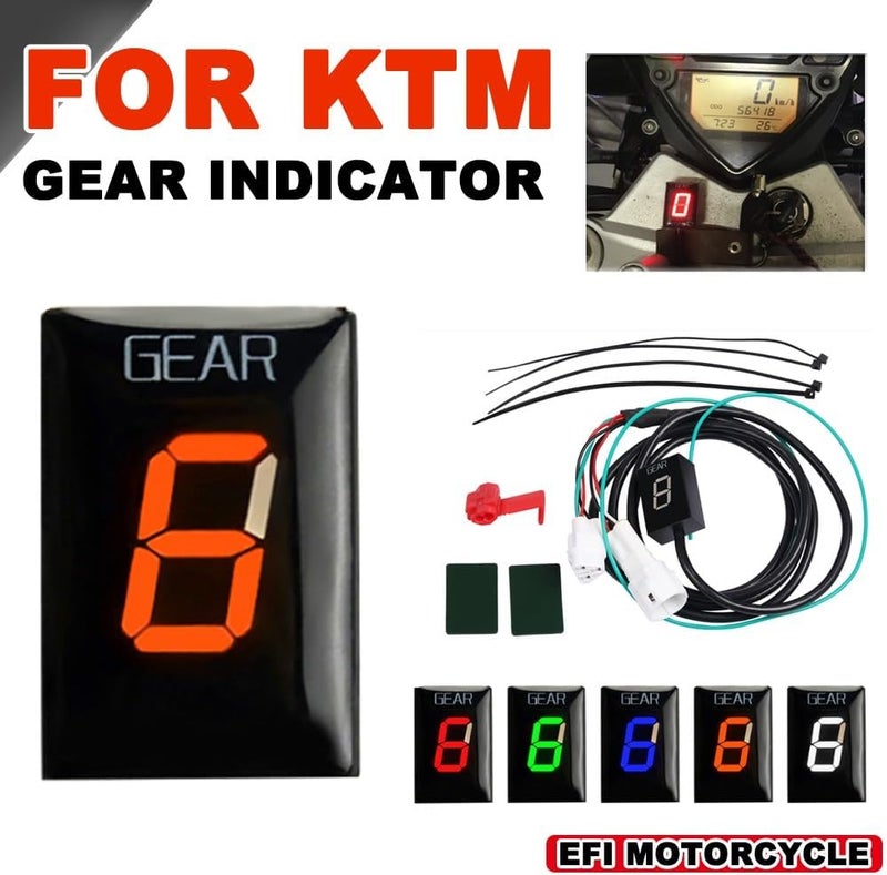 Wivplex Motorcycle Gear Display Indicator - Red Bracket - Image 1