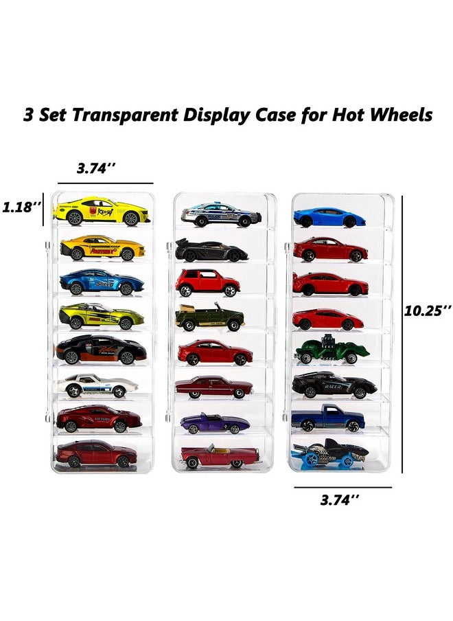 KISLANE - 24 Toy Cars Display Case Compatible With Hot Wheels Transparent Acrylic Display Case Matchbox Cars - Image 1
