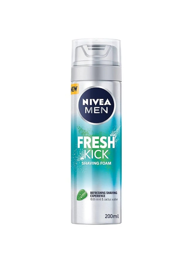 NIVEA Men Fresh Kick Shaving Foam, 200ml