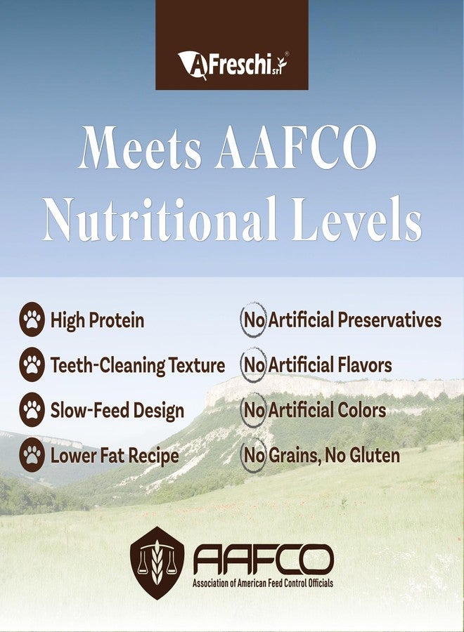 A Freschi srl Air-Dried Dog Food – Real Buffalo & Chicken Recipe - All Natural, High Protein, Grain Free, Limited Ingredient w/W-Shaped Pieces (2.2 lb) - Image 5