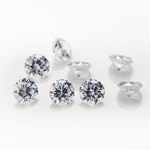 JIANGYUANGEMS 1000pcs 1.3mm 5A Round Machine Cut White Cubic Zirconia Stone Loose CZ Synthetic Gemstone for Jewelry Making - Image 2