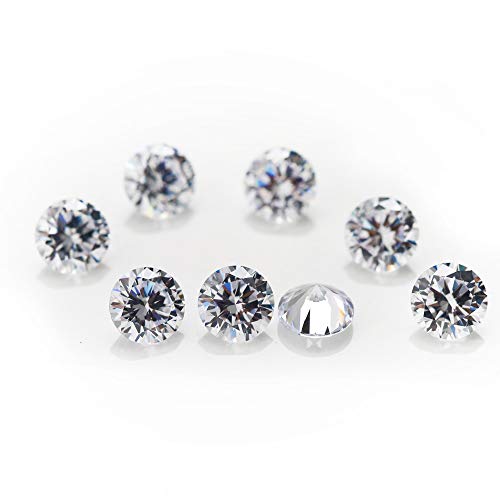 JIANGYUANGEMS 1000pcs 1.3mm 5A Round Machine Cut White Cubic Zirconia Stone Loose CZ Synthetic Gemstone for Jewelry Making - Image 1
