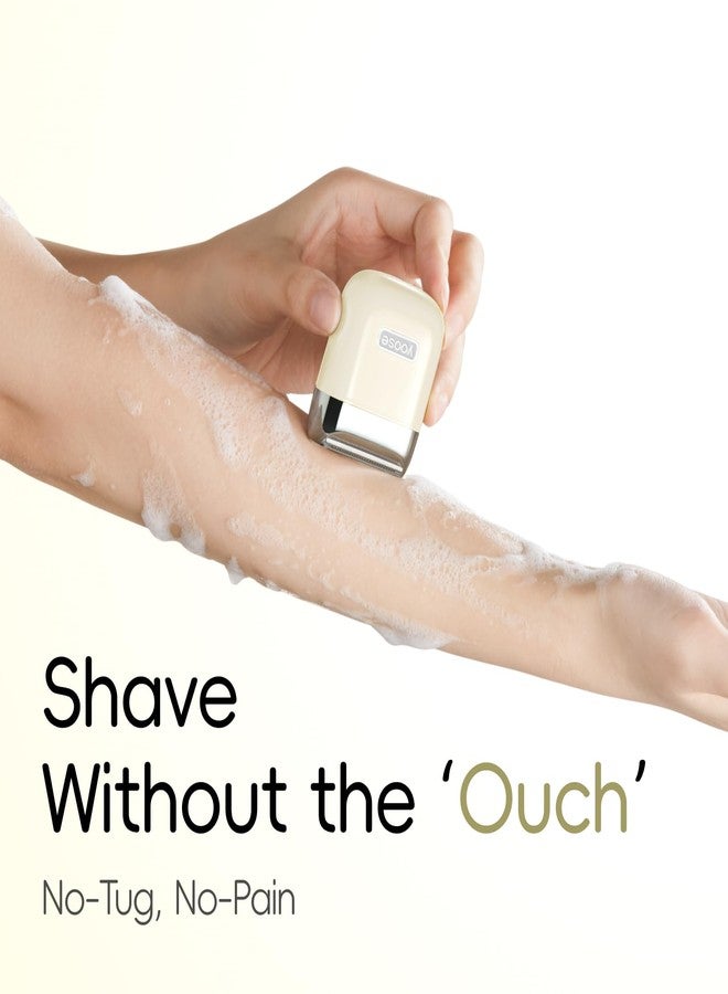 yoose Electric Razors for Women, IPX7 Alloy Body Bikini Trimmer for Women (USB-C, Trimmer Comb, Multi Shaving Modes), Portable Size, Porcelain White - Image 3