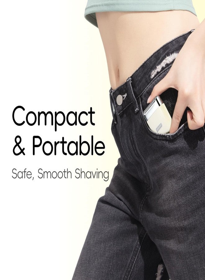 yoose Electric Razors for Women, IPX7 Alloy Body Bikini Trimmer for Women (USB-C, Trimmer Comb, Multi Shaving Modes), Portable Size, Porcelain White - Image 4