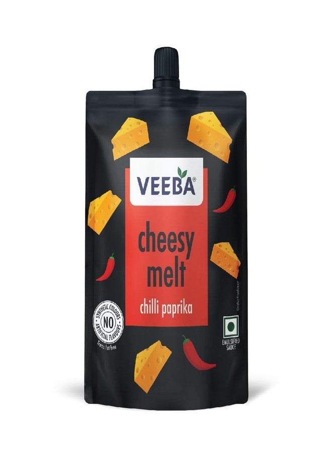 VEEBA Cheesy Melt Chilli Paprika | Cheesy Spread & Dressing | No Synthetic Colors| No Artificial Flavours|Trans Fat-Free - Cheese, 200 gram - Image 1