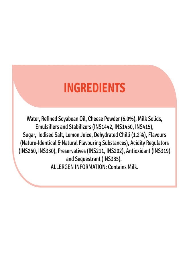 VEEBA Cheesy Melt Chilli Paprika | Cheesy Spread & Dressing | No Synthetic Colors| No Artificial Flavours|Trans Fat-Free - Cheese, 200 gram - Image 3