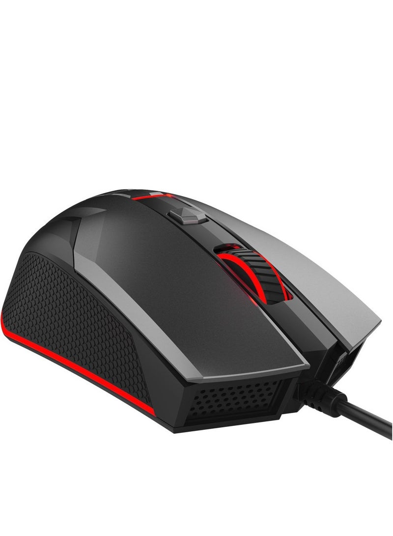 Wired Gaming Ergonomic Gaming Optical Mouse DM8800 , RGB Backlight OMRON 7N(10M) Micro Switch , 5000 DPI , fast response and enhanced durability - Black  - Image 5