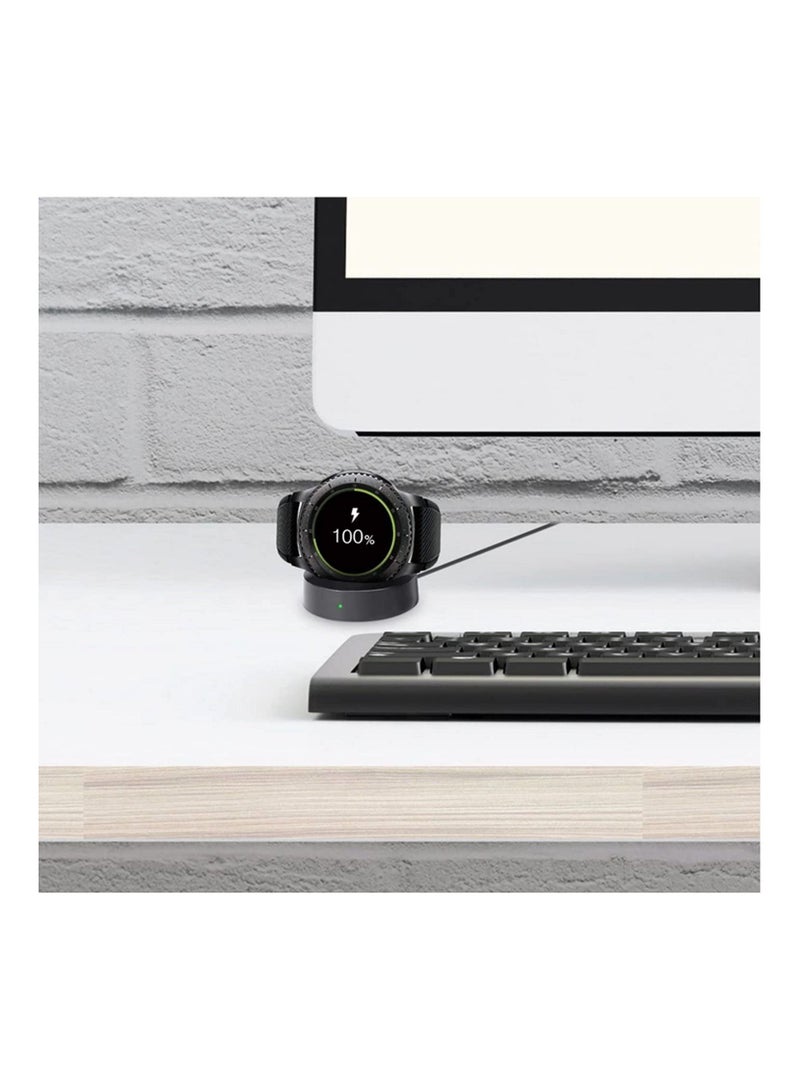 Replacement Charging Cradle Wireless Charging Dock for Samsung Gear S3 Classic SM-R770 / S3 Frontier SM-R760 Smartwatch with Micro USB Cable BLACK  - Image 5