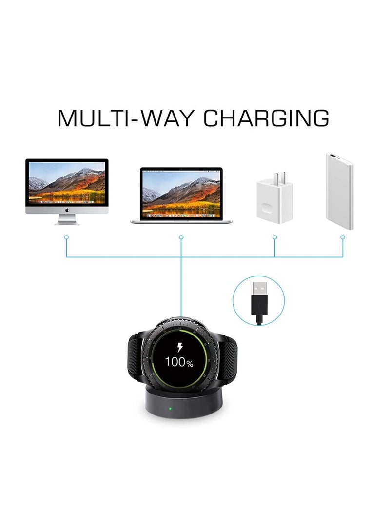 Replacement Charging Cradle Wireless Charging Dock for Samsung Gear S3 Classic SM-R770 / S3 Frontier SM-R760 Smartwatch with Micro USB Cable BLACK  - Image 4