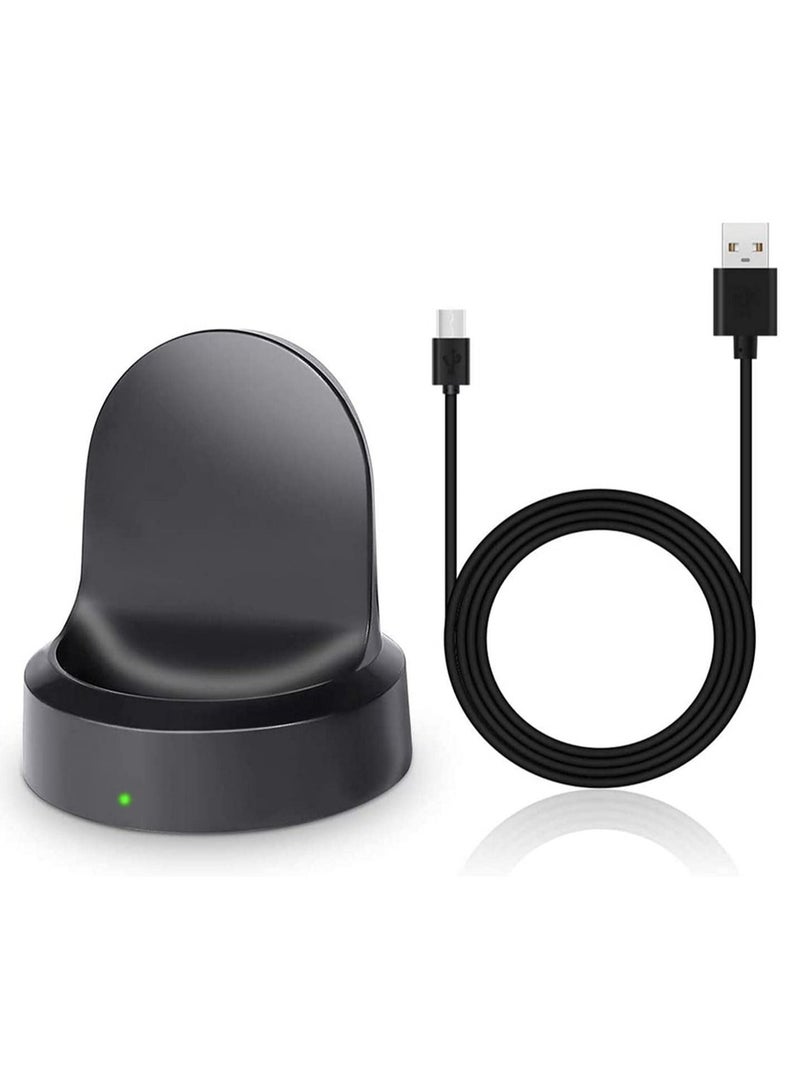 Replacement Charging Cradle Wireless Charging Dock for Samsung Gear S3 Classic SM-R770 / S3 Frontier SM-R760 Smartwatch with Micro USB Cable BLACK  - Image 2