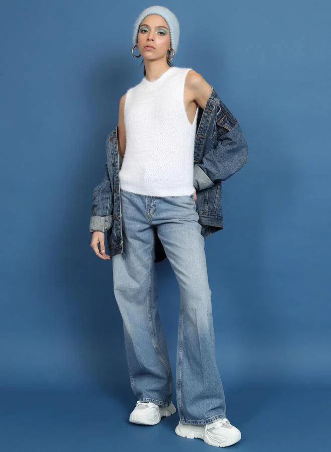 طوكيو توكيز سويتر مزين بريش مع قصة سليم فت