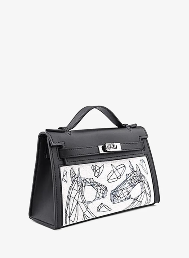 Iconstyle Black Women’s Structured Satchel Handbag for Women | Best Price UAE