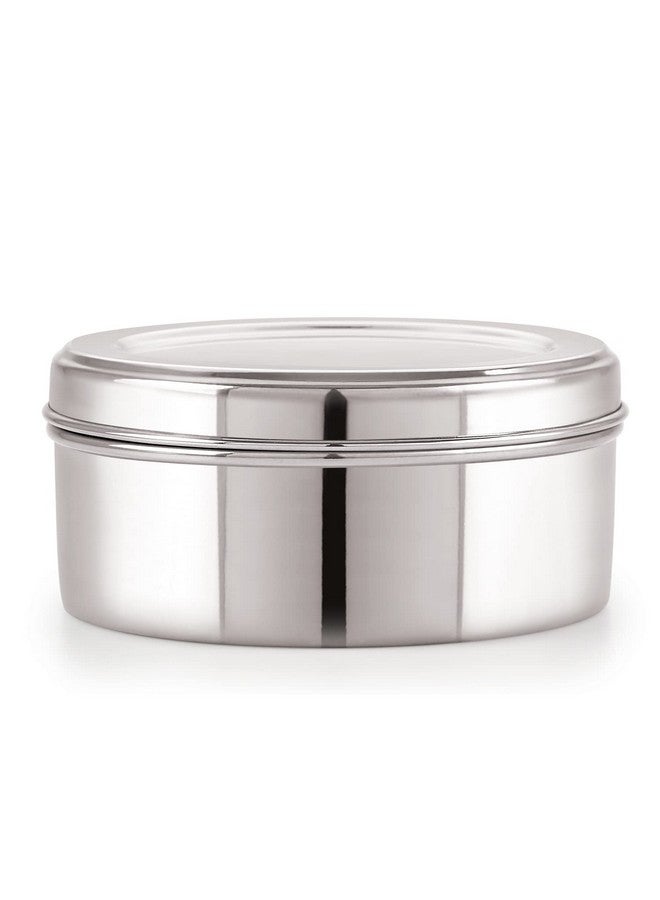 neelam Stainless Steel 10, 26 Gauge Puri Belly Dabbas/Canisters, Used to Store Rotis, Parathas, Store Kitchen Ingredients like Spices, Lentils & Grains, Cookies, Steel Utility, 825 ml, Sliver - Image 1