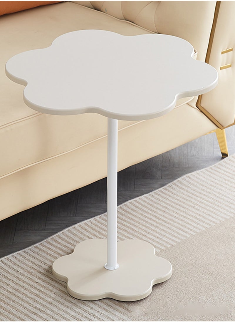 Sharpdo - Creative Cream Style Petal Shape Movable Side Table, Sofa Side Table, Coffee Table, Small Round Table 51*51*56CM - Image 1