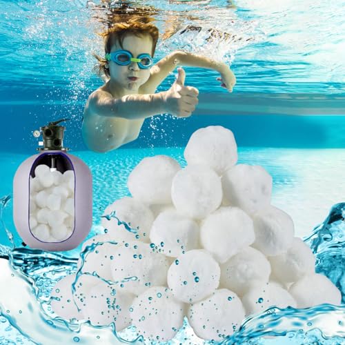 MAQIHAN 50PCS Pool Filter Balls for Sand-Filter - Dry Filter Sand Balls,Reusable Swimming Pool Filter Media,Soft Filtration Balls,Sand Filter Ball Suitable for Aquarium Tank,Pools Sand Filter Systems - Image 1
