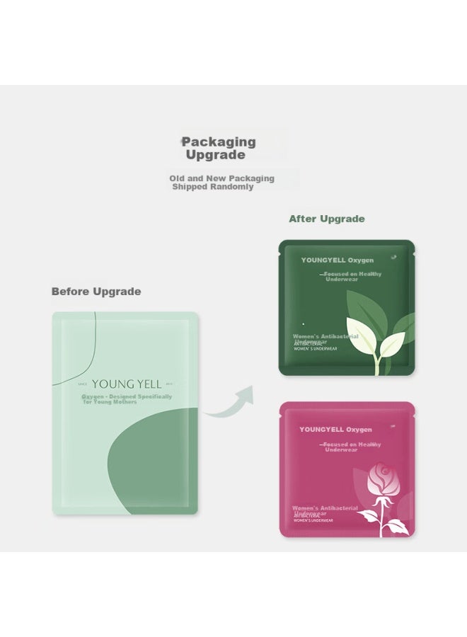 Youngyell Women's High-waist Cotton Antibacterial Plus Size Seamless Tummy Control Hip Lift Underwear 4-pack