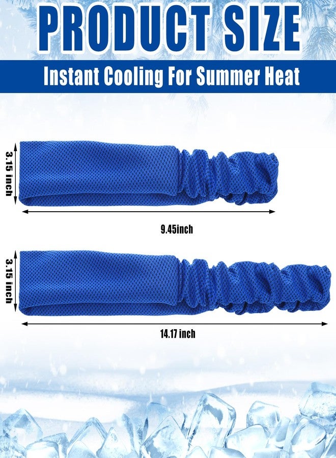 Jeere 5pcs Summer Cooling Headbands for Men Stretchy Workout Sports Sweatbands Absorb Chill Cool Hairband for Hot Weather Running Golf Athletic - Image 4