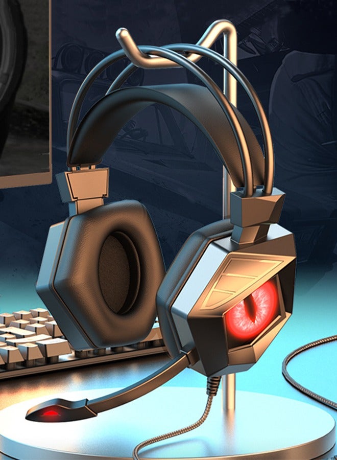 Bolivia's Gaming Headset Wired with Mic, LED Light, Stereo Surround Sound, Soft Memory Earmuffs, Noise Cancelling Over-Ear - Compatible for PS4, PS5, Xbox One, Xbox Series, Nintendo Switch, PC  - Image 1