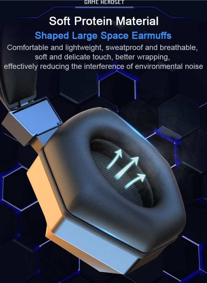 Bolivia's Gaming Headset Wired with Mic, LED Light, Stereo Surround Sound, Soft Memory Earmuffs, Noise Cancelling Over-Ear - Compatible for PS4, PS5, Xbox One, Xbox Series, Nintendo Switch, PC  - Image 5