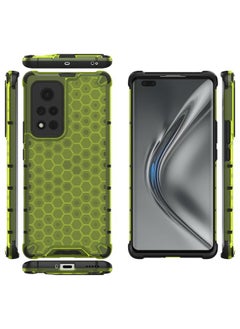 جرين تايجر جراب Honor View40 المقاوم للصدمات من مادة PC + TPU على شكل قرص العسل  - Image 1