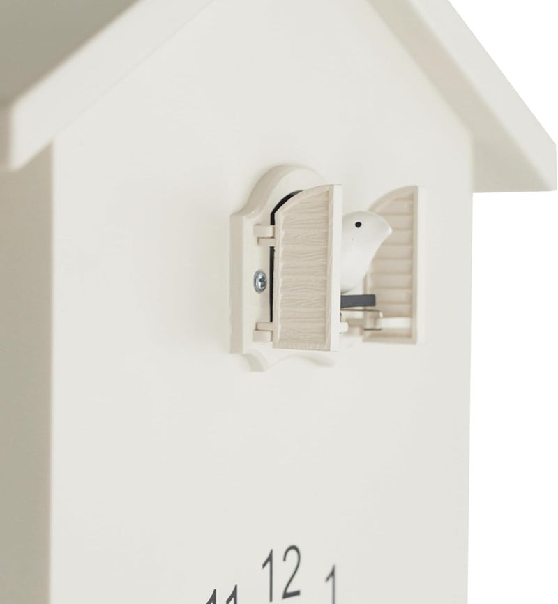 WALPLUS Modern Cuckoo Clocks for Wall Hourly Chiming Coo Coo Clock Volume Adjustable Cookoo Clock Removable Pendulum Christmas Cuckoo Gift White Interior Decoration - Image 4